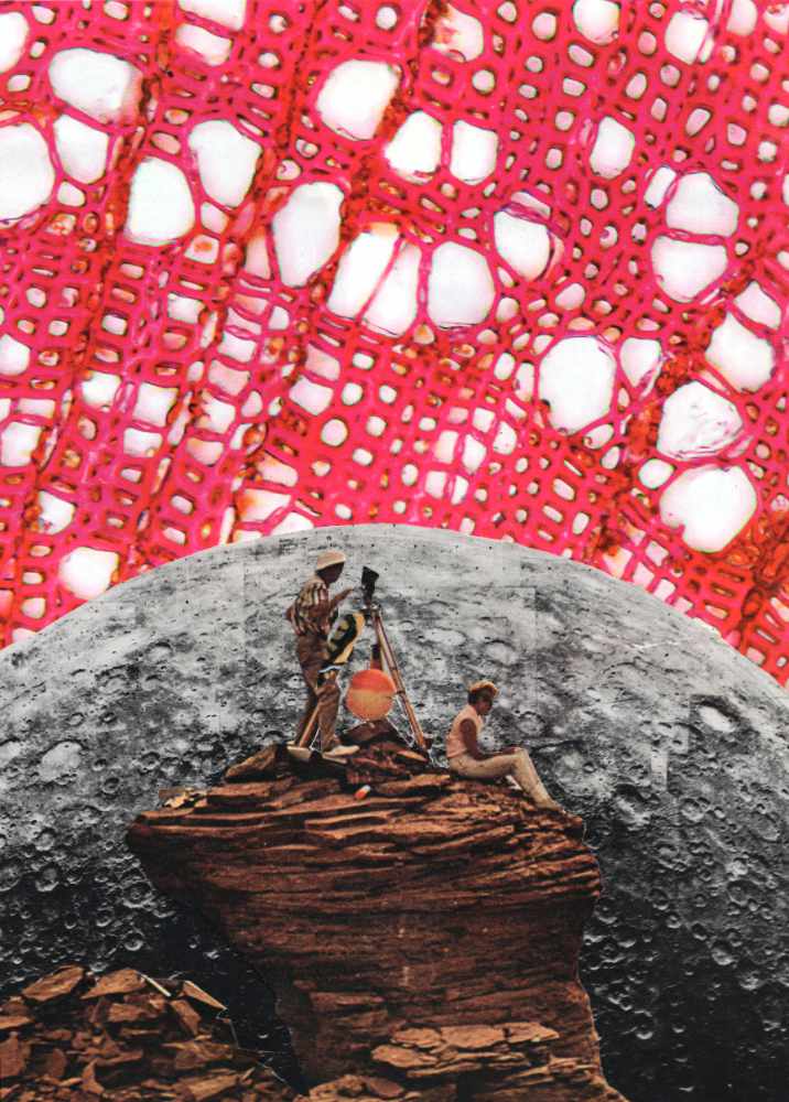Full Moon analog collage.
