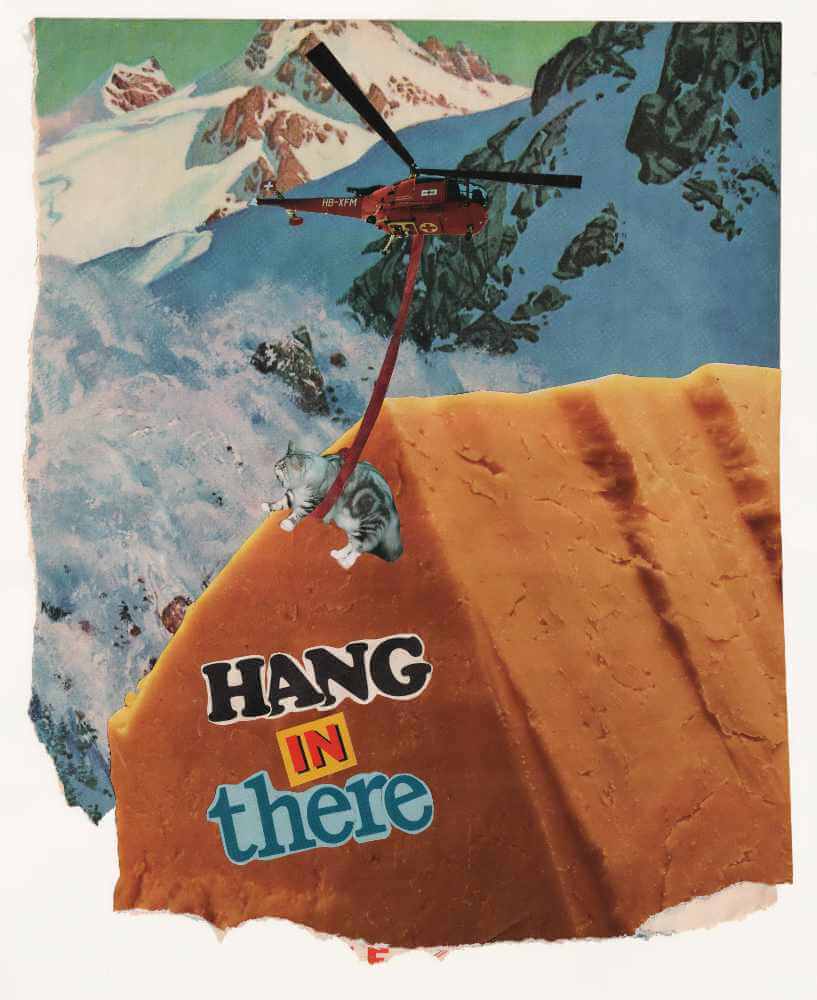 Hang in There analog collage.