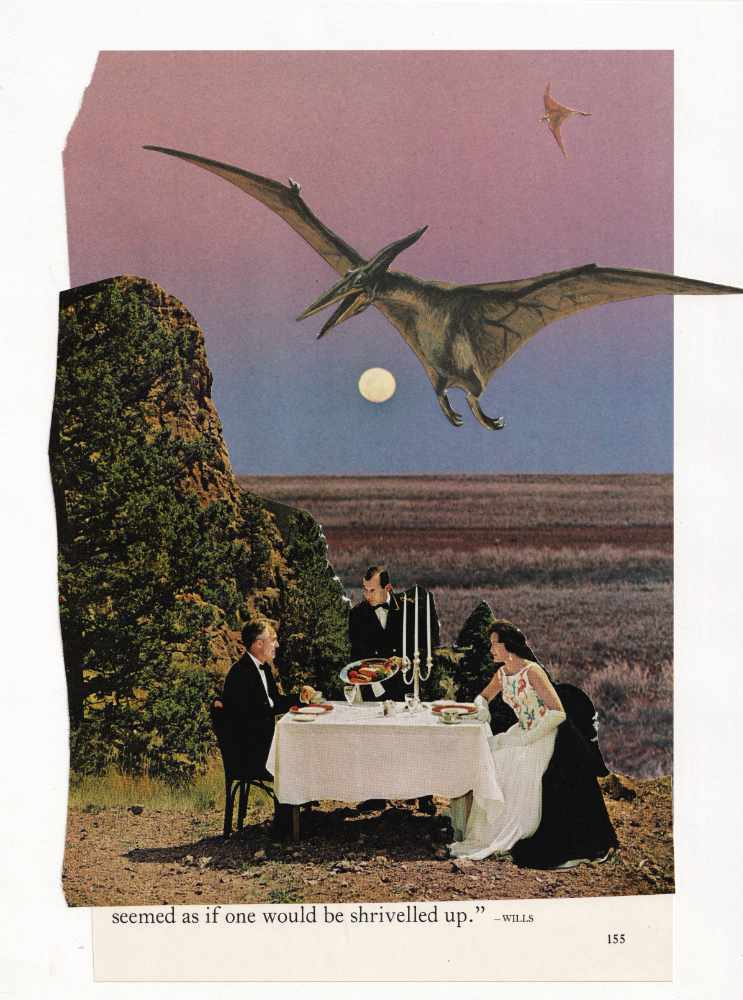 The Dinner Guest analog collage.